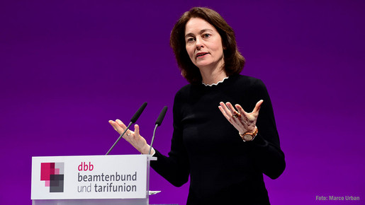 Dr. Katarina Barley, Bundesministerin der Justiz und Verbraucherschutz auf der dbb Jahrestagung