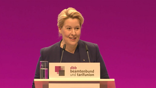 Die Rede von Franziska Giffey, Regierende Bürgermeisterin von Berlin auf dem dbb Gewerkschaftstag