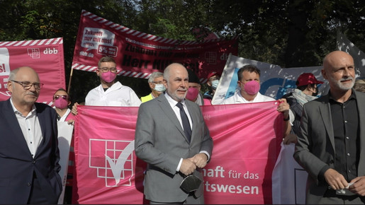 Demo zum Verhandlungsauftakt der Einkommensrunde 2021