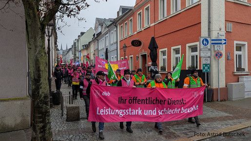 Zu sehen ist die Demonstration zur EKR 2025 in Hof.