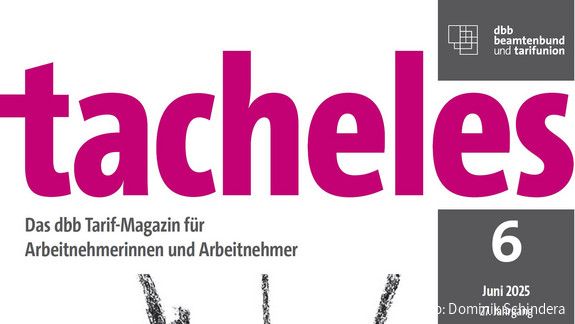 Der neue tacheles ist da Ein pinker Schriftzug "tacheles"
