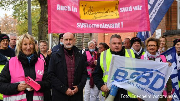 Einkommensrunde 2021: BSBD-Aktionstag Einkommensrunde, EKR, 2021, Tarifverhandlungen, Länder, Volker, Geyer, René, Müller, Hamburg, Justizvollzug, JVA, BSBD