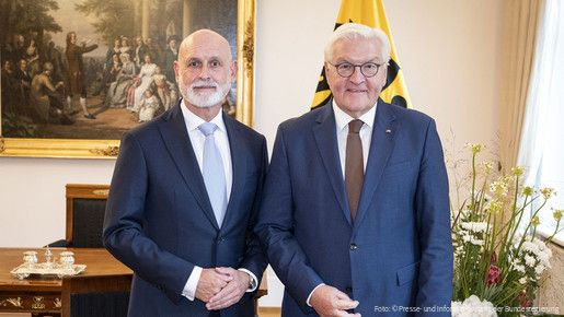 Bundespräsident Steinmeier: Gespräch mit Volker Geyer, Bundesvorsitzender DBB Beamtenbund und Tarifunion