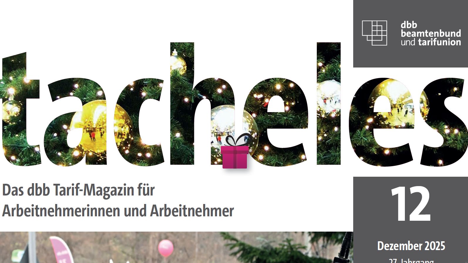 Dezember-Ausgabe des Tarif-Magazins fertig